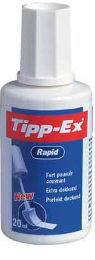 CORRECTIEVLOEISTOF, Tipp-ex Rapid, potje 20 ml, met correctiesponsje om netjes en precies te corrigeren TIPP-EX