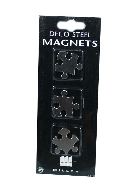 MAGNEET, Inox, Puzzel, per 3 op  blister, memoplan  PARADISIO