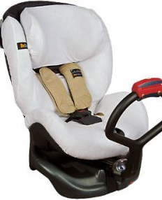 HOES, witte badstof zomerhoes / bescherm hoes voor iZi comfort/combi x3 autostoel besafe (groep 0-1 / groep 1) BESAFE