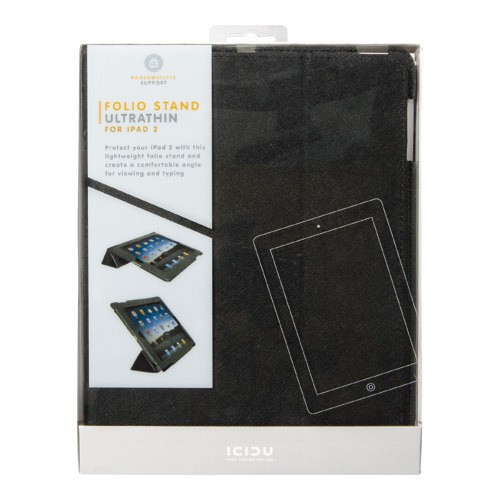 SLEEVE, ICIDU iPad 2 Trifold Folio Stand Ultrathin cover, black    ICIDU