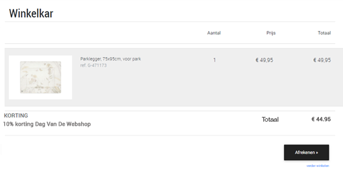 Geef de actiecode in
