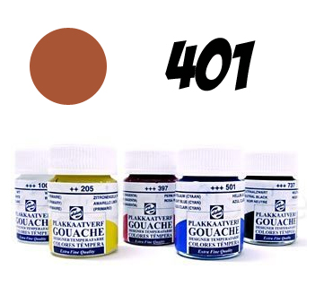 PLAKKAATVERF Talens, potje 16 ml, lichtbruin, vrac