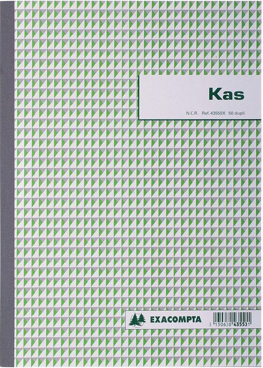 DOORSCHRIJFBOEK KASBOEK 29,7 x 21 cm 50 blz, dubbel