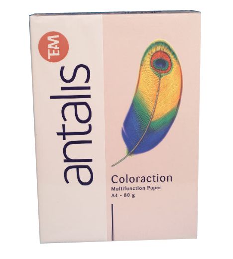 PAPIER Tropic, roos, A4, 80 gr., 500 vel/pak, geschikt voor copy/laser/ inktjet, COLORACTION