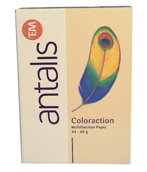 PAPIER Savana, zalm, A4, 80 gr., 500 vel/pak, geschikt voor copy/laser/ inktjet, COLORACTION