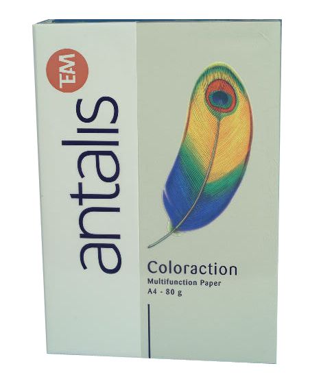 PAPIER Iceland, grijs, A4, 80 gr., 500 vel/pak, geschikt voor copy/laser/ inktjet, COLORACTION