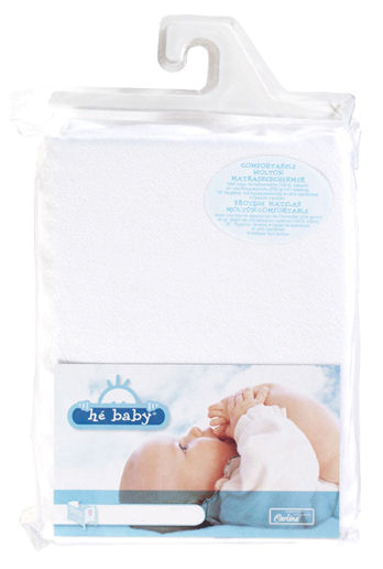 Matrasbeschermer Hé Baby PU/Badstof, geschikt voor babybed 70x140
