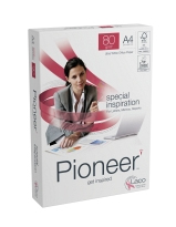 PAPIER Pioneer, 80 gr, A4, A-merk per doos 2500 vellen, ultra wit inkjet, copy en laser