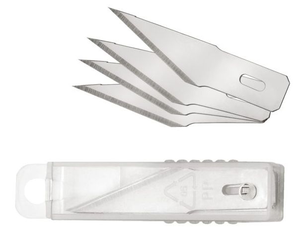 SNIJMES Westcott, reservemes voor de metalen of aluminium scalpel, 5 mesjes per pak