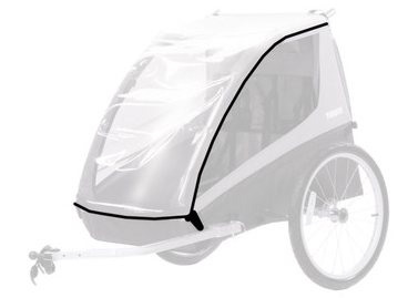 Regenscherm/windscherm Rain Cover, geschikt voor fietskar Coaster XT 2 | Paradisio