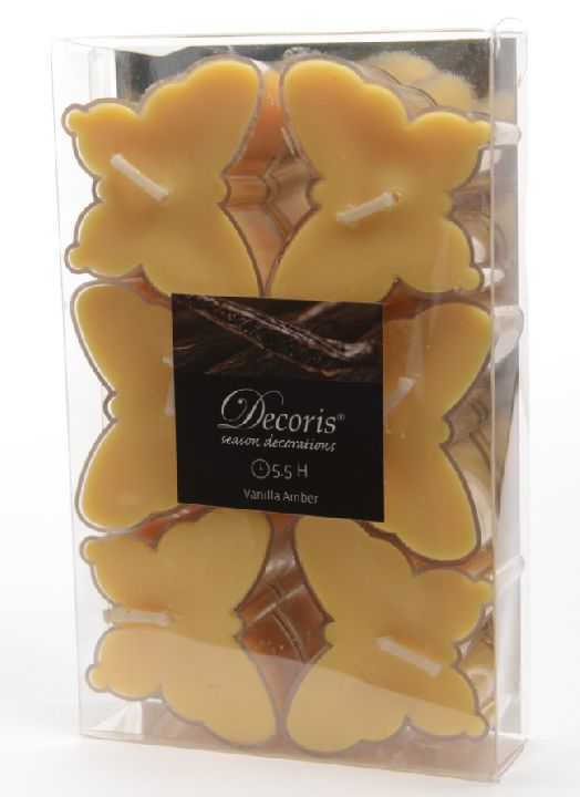 Kaars Decoris, theelicht/geurkaars, vanilla amber