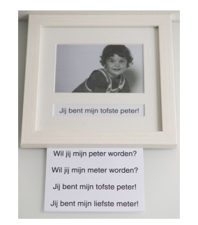 Fotokader MINIMOU Wil jij mijn peter/meter worden