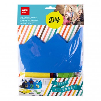 Knutselpakket Apli Birthday Crown blue | DIY
