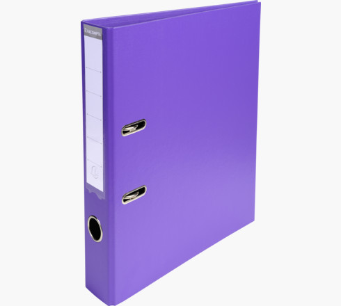 CLASSEUR 320x290mm, pastel paars, 5 cm rug, pvc binnen en buitenzijde, gelaste etikettendrager, verstevigde ringopening