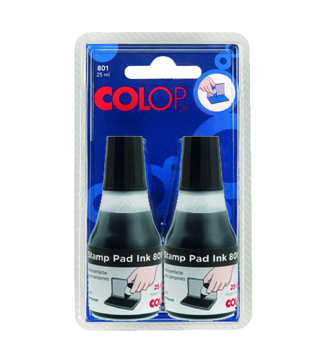 STEMPELINKT COLOP zwart 2x 25 ml Blisterverpakking