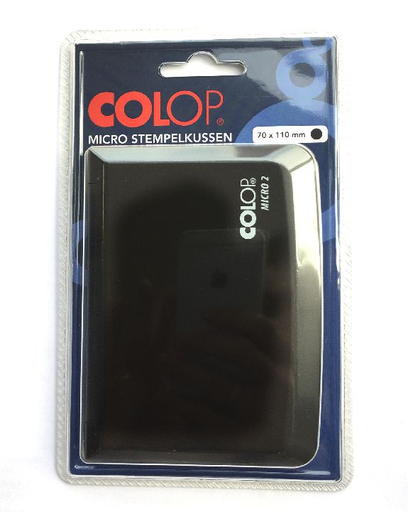Stempelkussen met inkt, Micro Stempeldoos 7x10cm inkt: zwart 1 stuk(s)