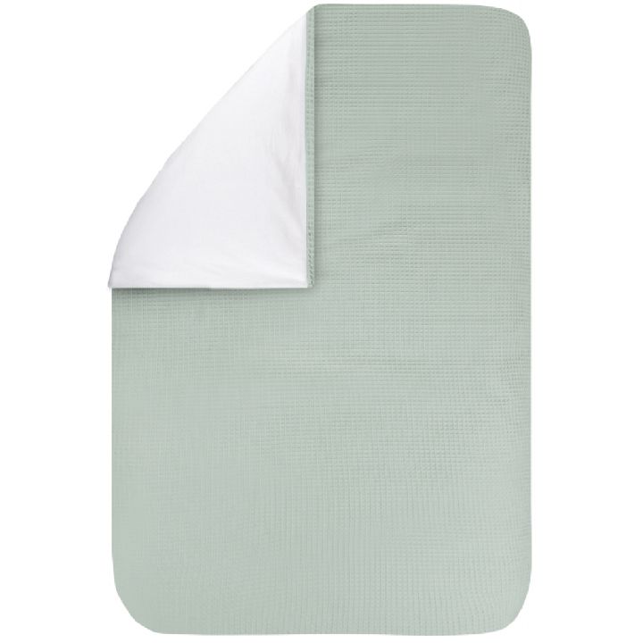Donsovertrek Bink Bedding, geschikt voor babybed 60x120/babybed 70x140 | Pique olijf