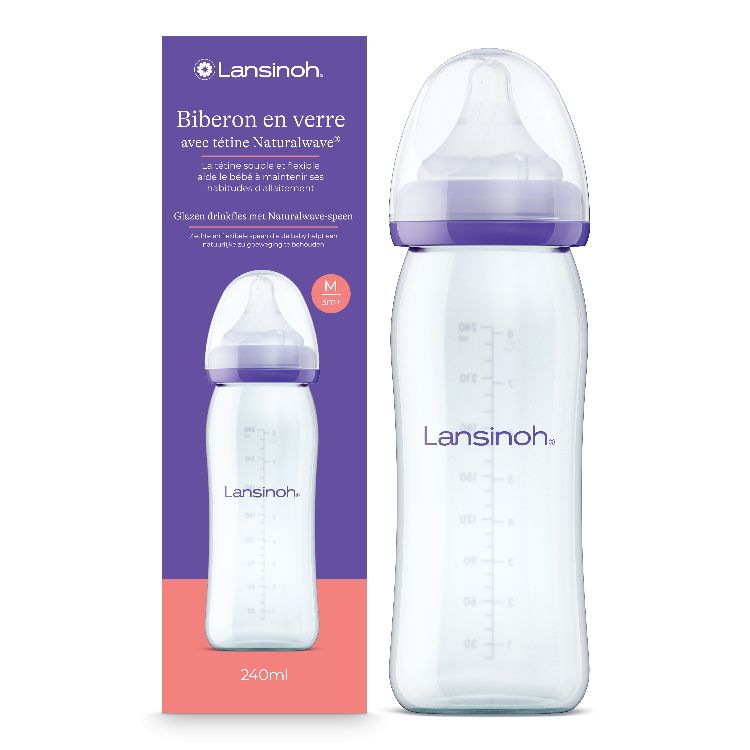 Fles Lansinoh, breedhalsfles, 240 ml