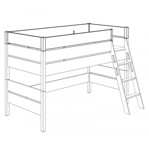 Hoog/halfhoog slaper PAIDI, Kira Nebraska