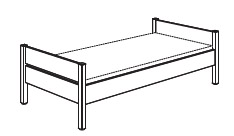 Bed PAIDI, Kira Nautik, Kira Nautik 90x200, eenpersoonsbed