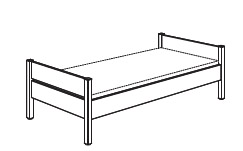 Bed PAIDI, Kira Nautik, Kira Nautik 120x200, eenpersoonsbed