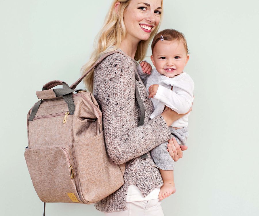 Verzorgingstas Laessig Goldie Backpack, rugzak met luiermat | Glam