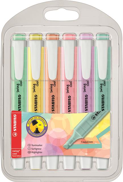 Stift Stabilo Swing Cool, tekstmarker | Pastel