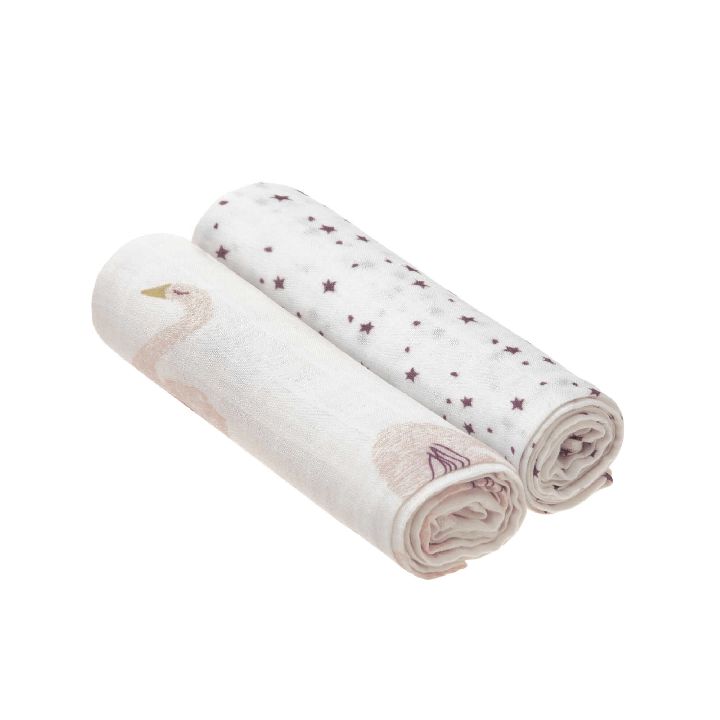 Tetra doek Laessig Heavenly Soft Swaddle XL Little Water swan Paradisio