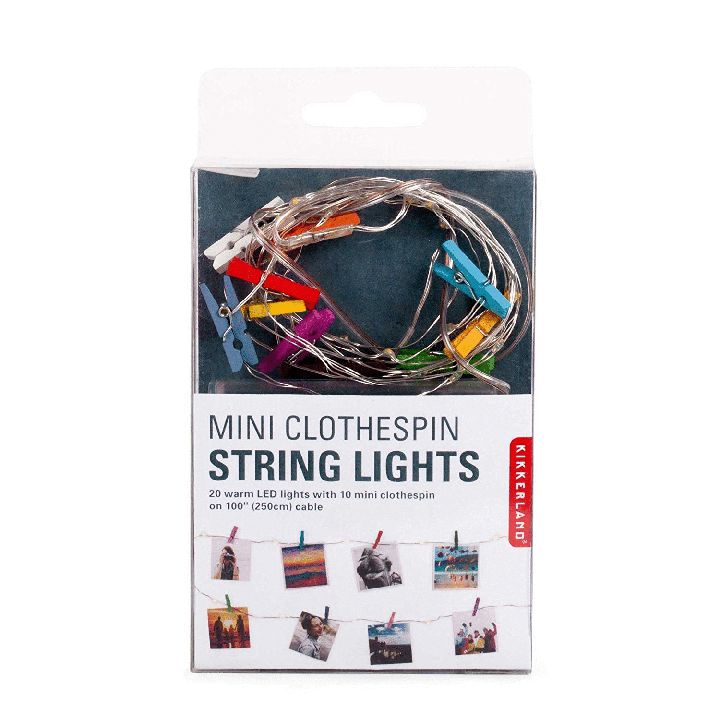 Fotokoord Kikkerland Mini Clothespin String Lights