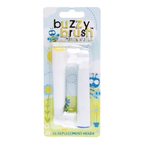 Vervangborstel voor elektrische tandenborstel Jack n' Jill Replacement Brushes Buzzy Brush, geschikt voor Jack n' Jill Buzzy Brush Electric Musical Toothbrush