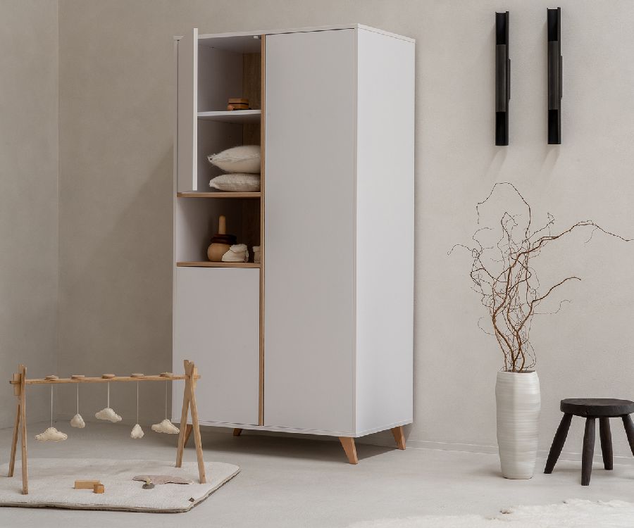 Kast Quax, Loft White, Loft White Wardrobe, 3-deurs