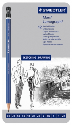 Potlood Staedtler Lumograph Soft, tekenpotlood | Mars