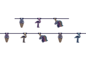 Feestartikelen PROCOS, vlaggenlijn | Neon