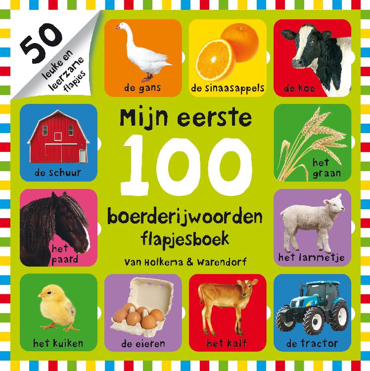 Interactief boek Mijn eerste 100 boerderijwoorden | flapjesboek 