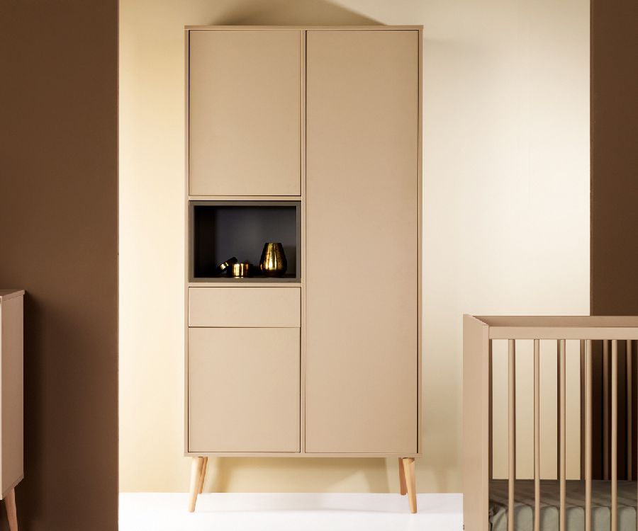 Kast Quax, Cocoon Latte, Cocoon Latte Wardrobe, 3-deurs