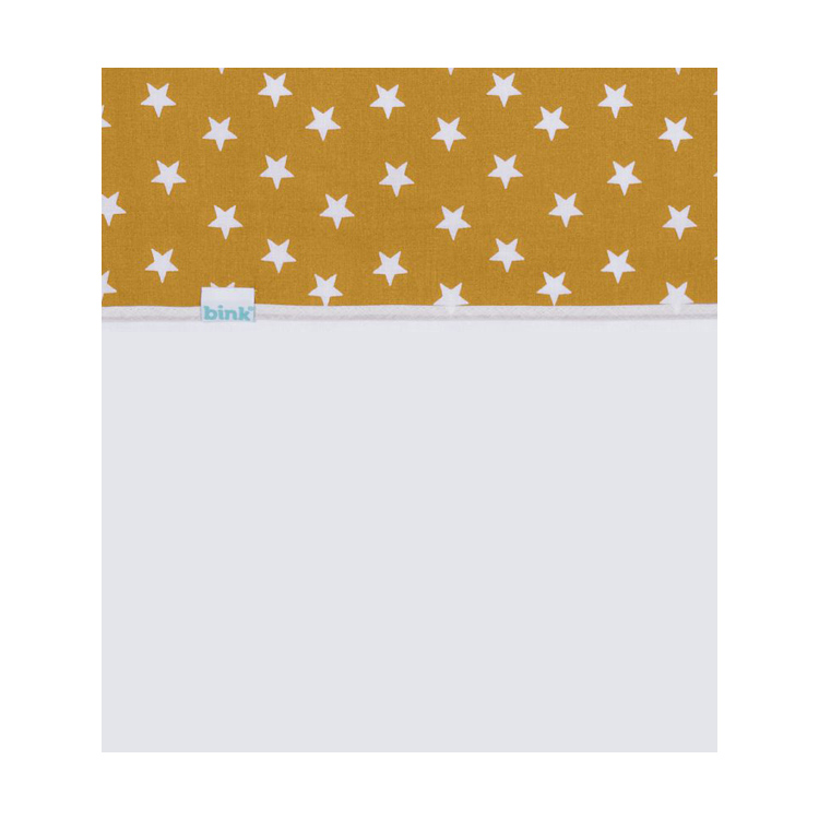 Laken Bink Bedding, geschikt voor wieg/draagmand/park | Stars oker