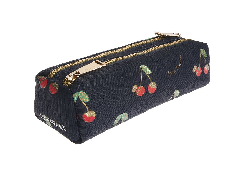 Pennenzak Jeune Premier Pencil Case Double, rechthoekig | Love Cherries