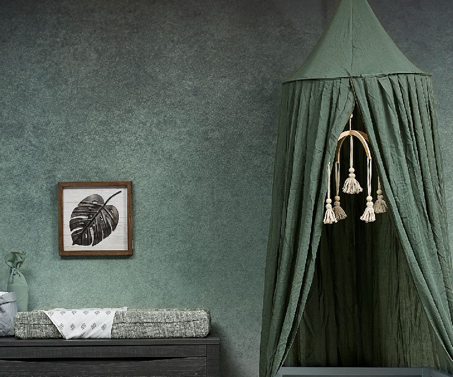 Klamboe Meyco Baby, geschikt voor babybed/eenpersoonsbed | Forest Green