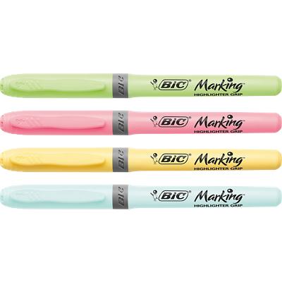 Stift Bic Highlighter Grip, tekstmarker | Pastel