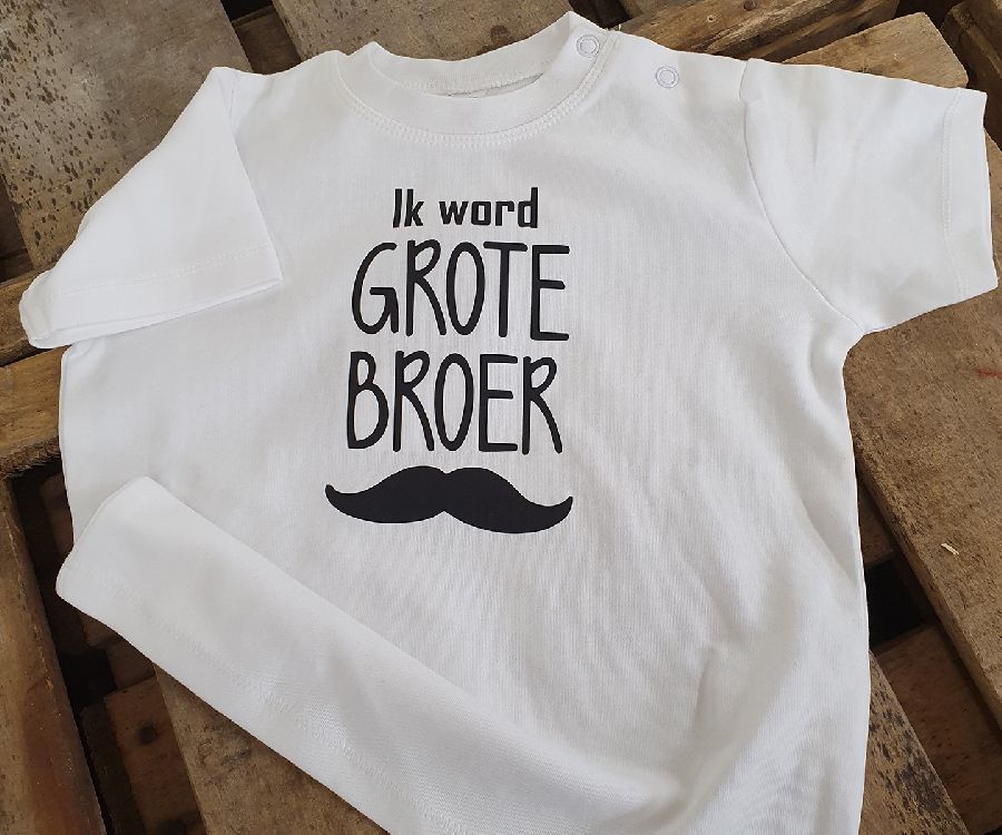 T-shirt C-print(T)hings Ik word grote broer/snor