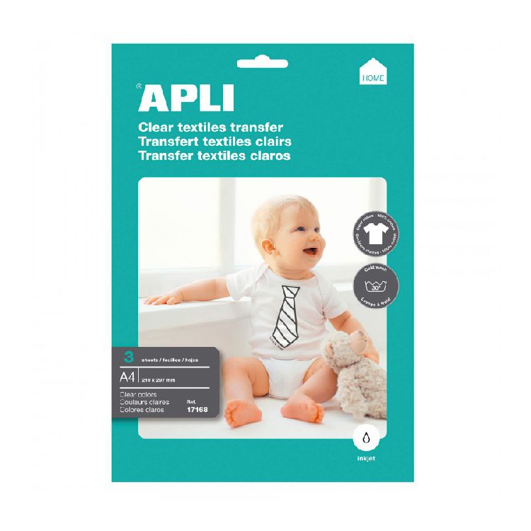 Papier Apli Transfert Textiles Clairs, printpapier | Apli Home