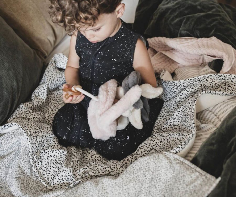 Deken Mies & Co Soft Teddy, geschikt voor wieg/draagmand/park | Wild Child offwhite