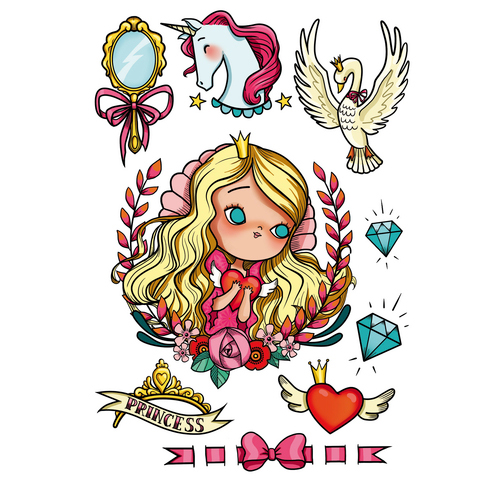 Knutselpakket Avenue Mandarine Princesses | Tattoo Mania