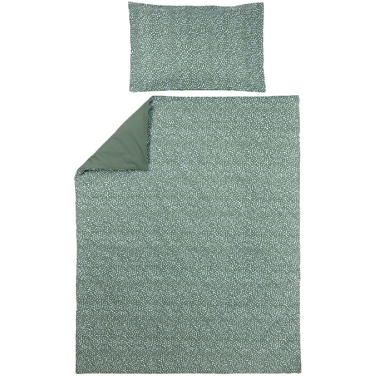 Donsovertrek Meyco Baby, geschikt voor babybed 60x120/babybed 70x140 | Cheetah forest green