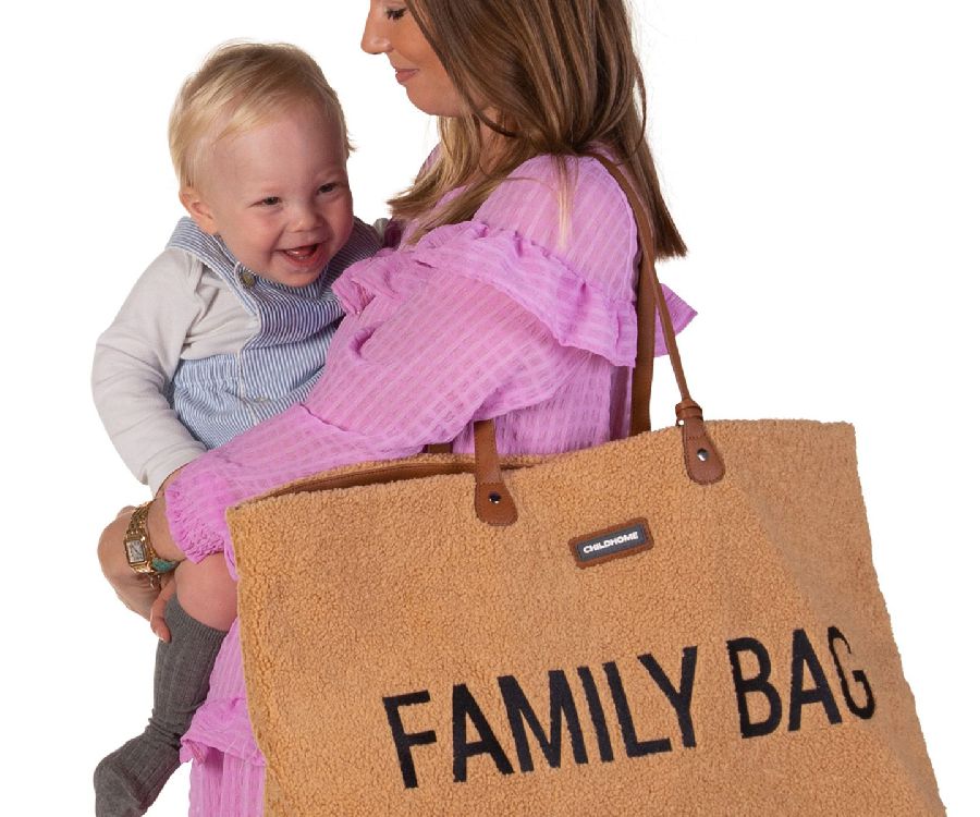 VERZORGINGSTAS Childhome Family Bag Teddy, reistas zonder luiermat | Teddy beige