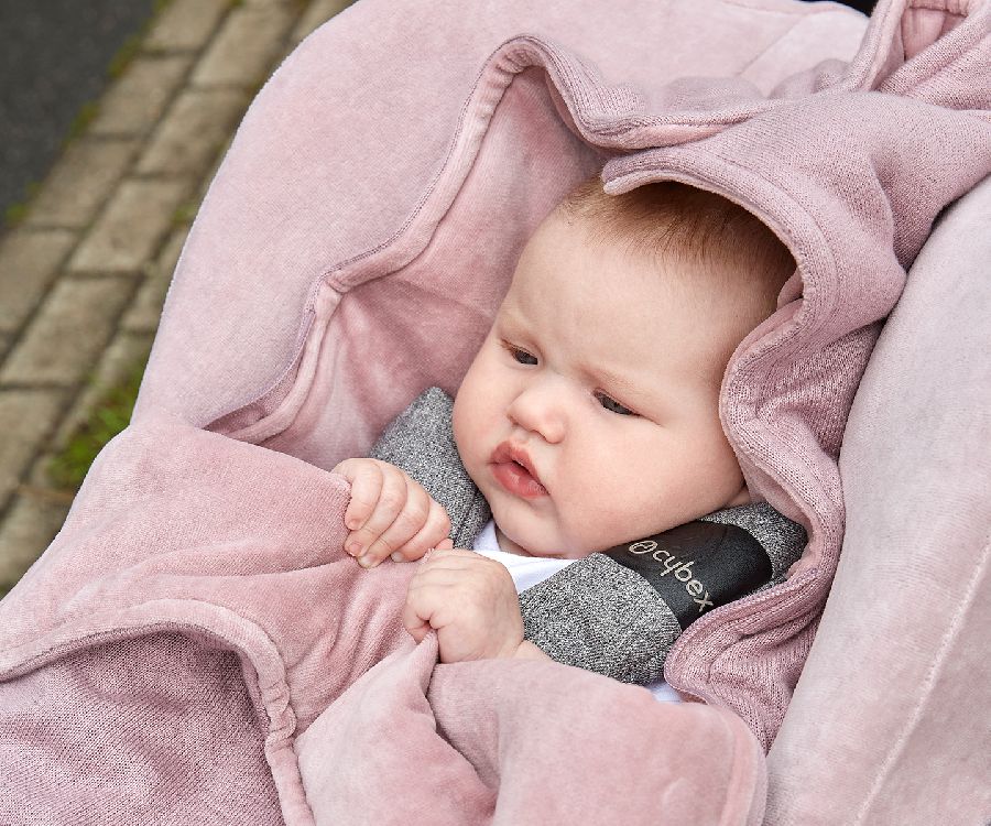 Voetenzak Meyco Baby, geschikt voor autostoel groep 0+ | Knit Basic lilac |  Paradisio