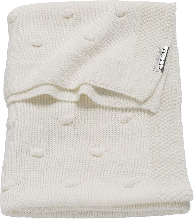 Deken Meyco Baby, geschikt voor babybed 60x120/babybed 70x140 | Knots offwhite