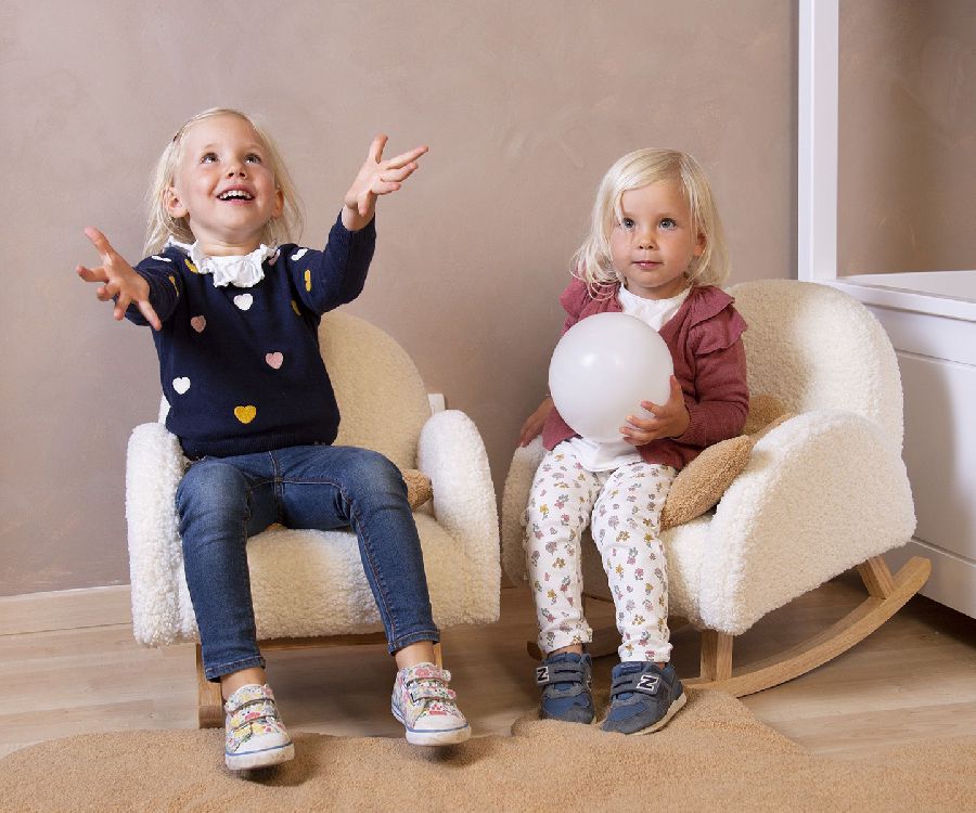Kinder schommelstoel Childhome, Rocking Kids Chair Teddy | Teddy offwhite