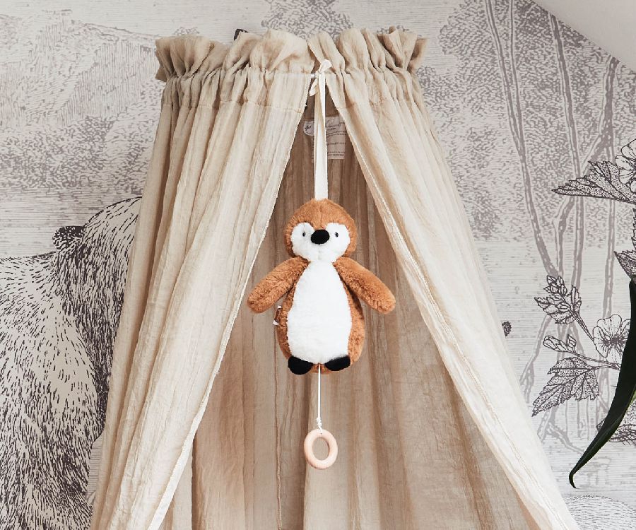 Hemel Jollein Sluier, geschikt voor wieg/park/babybed | Vintage nougat