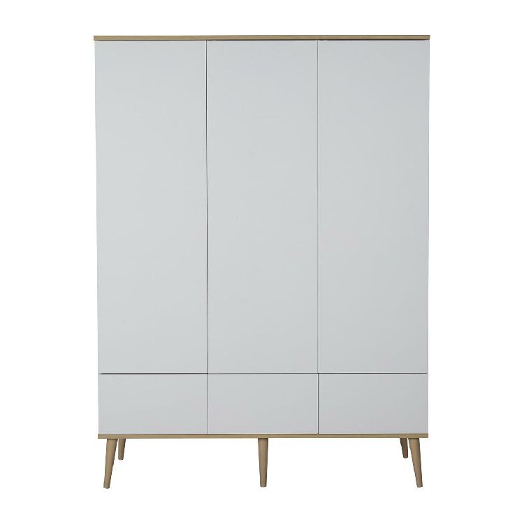 Kast Quax, Flow Natural Oak White, Flow Natural Oak White Wardrobe XL, 3-deurs